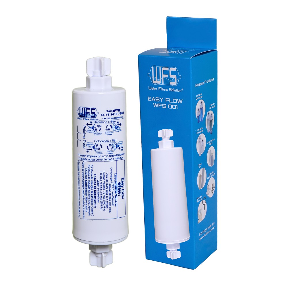 Refil / Filtro Para Purificador de Água Easy Flow WFS 001