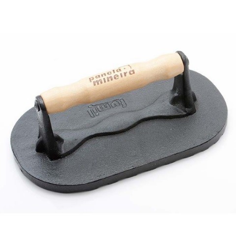 Prensador Retangular de Ferro com Alça de Madeira - Fumil 