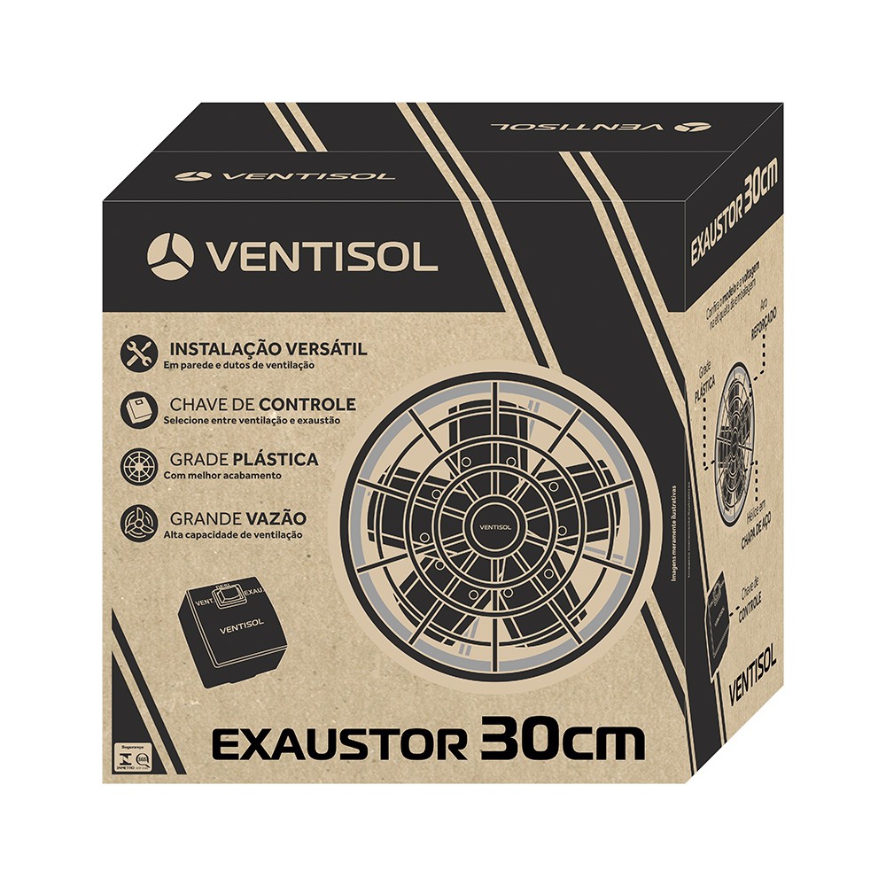 Ventilador Exaustor Axial 30 cm 220V - Ventisol