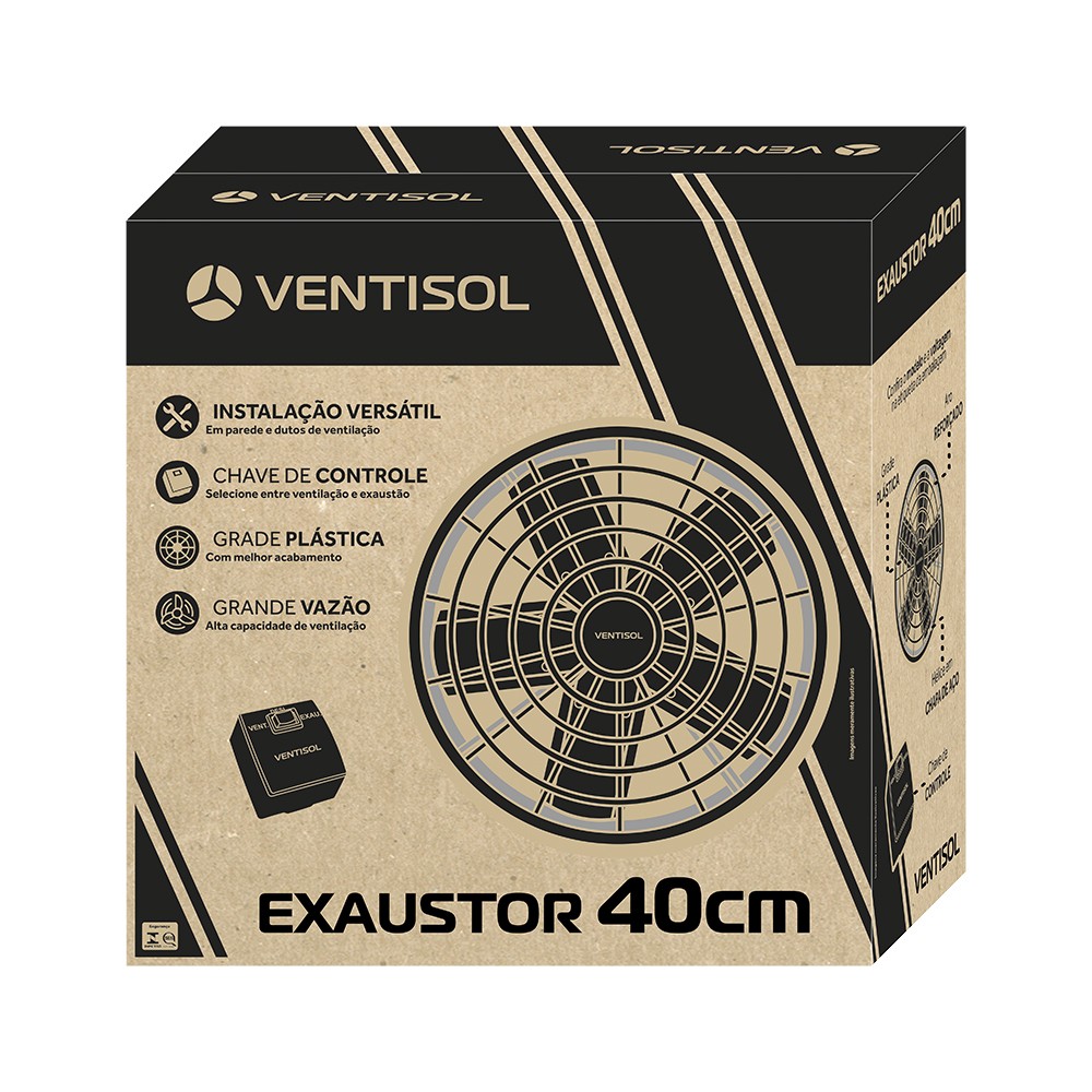 Ventilador Exaustor Axial 40 cm 110V - Ventisol