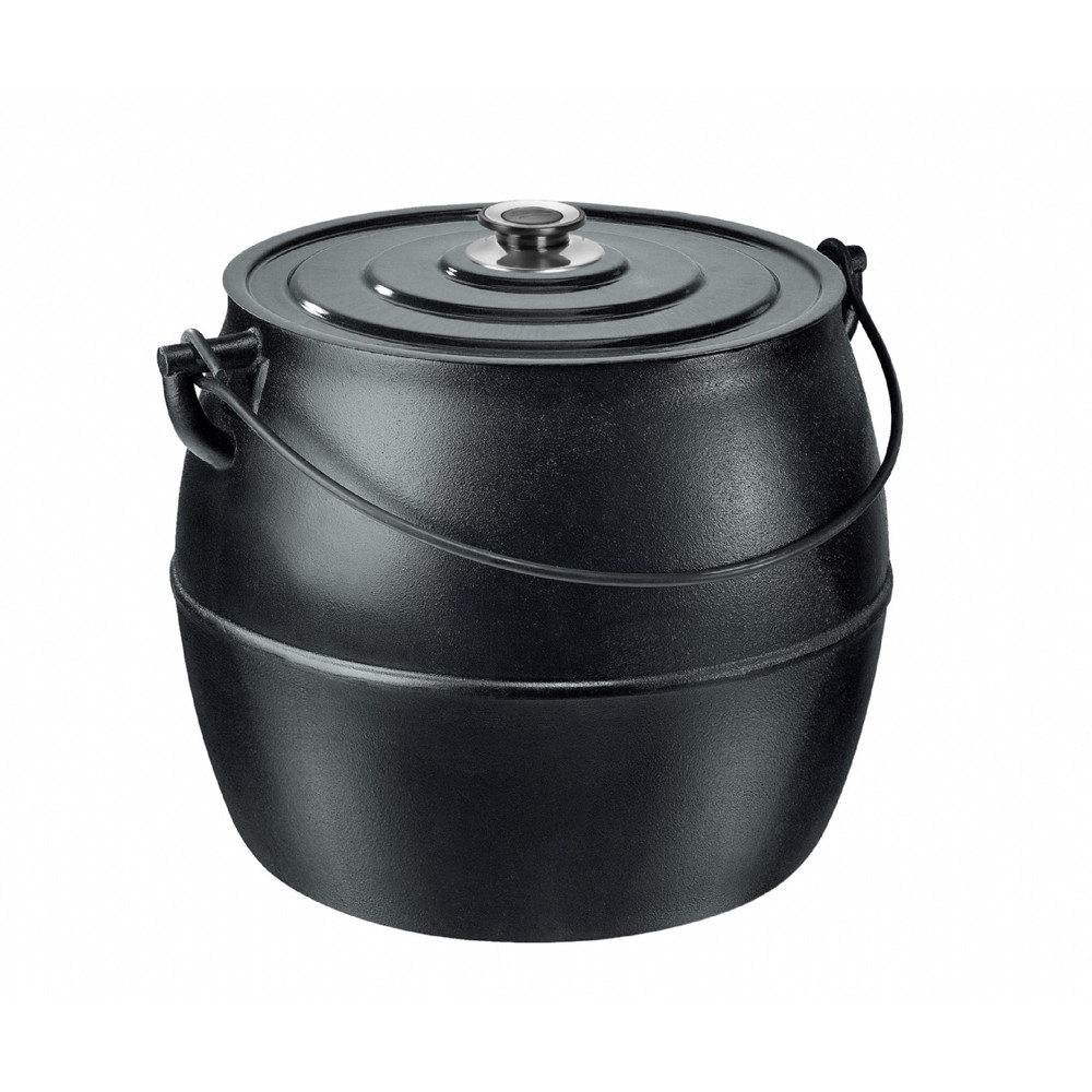 Caldeirão de Ferro Bojudo com Tampa de Aço 28 Litros - Fumil