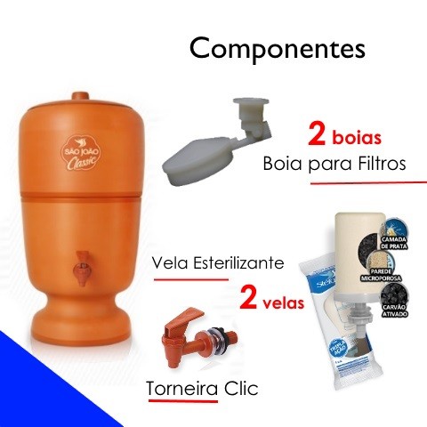 Filtro de Barro São João Classic 6 Litros - Stéfani