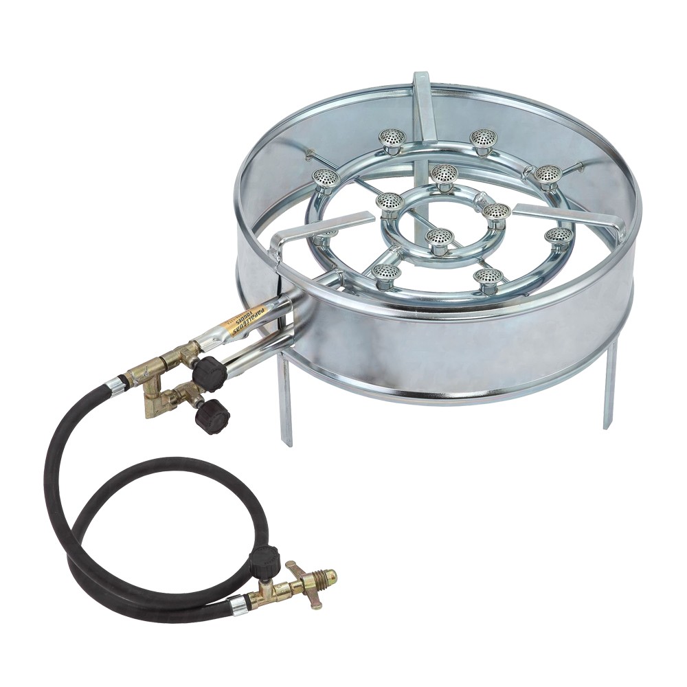 Fogareiro Papaléguas Redondo 12 Caulins 34 cm Zincado com Borda