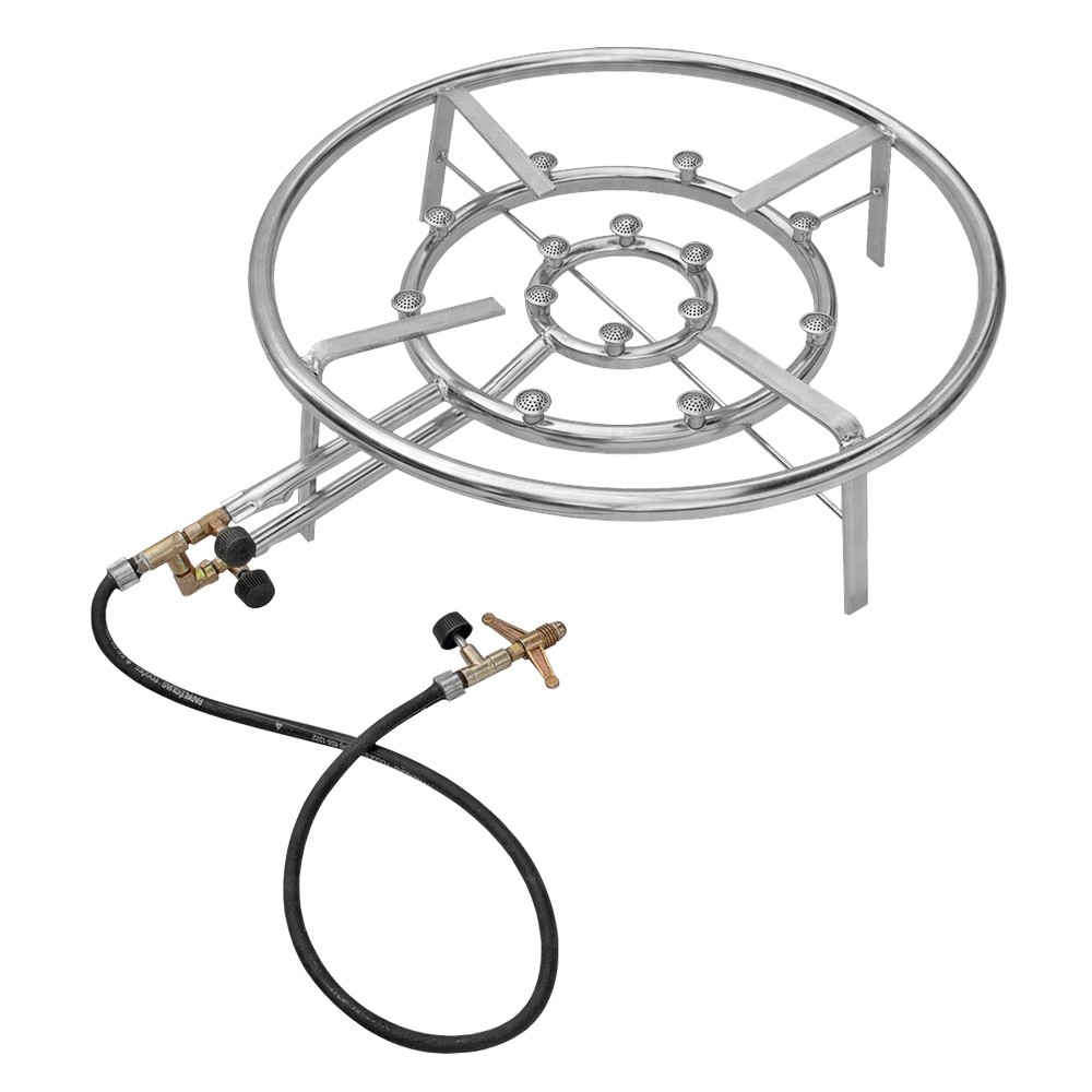 Fogareiro Papaléguas 2 Queimadores para Tacho Cromado 51 cm