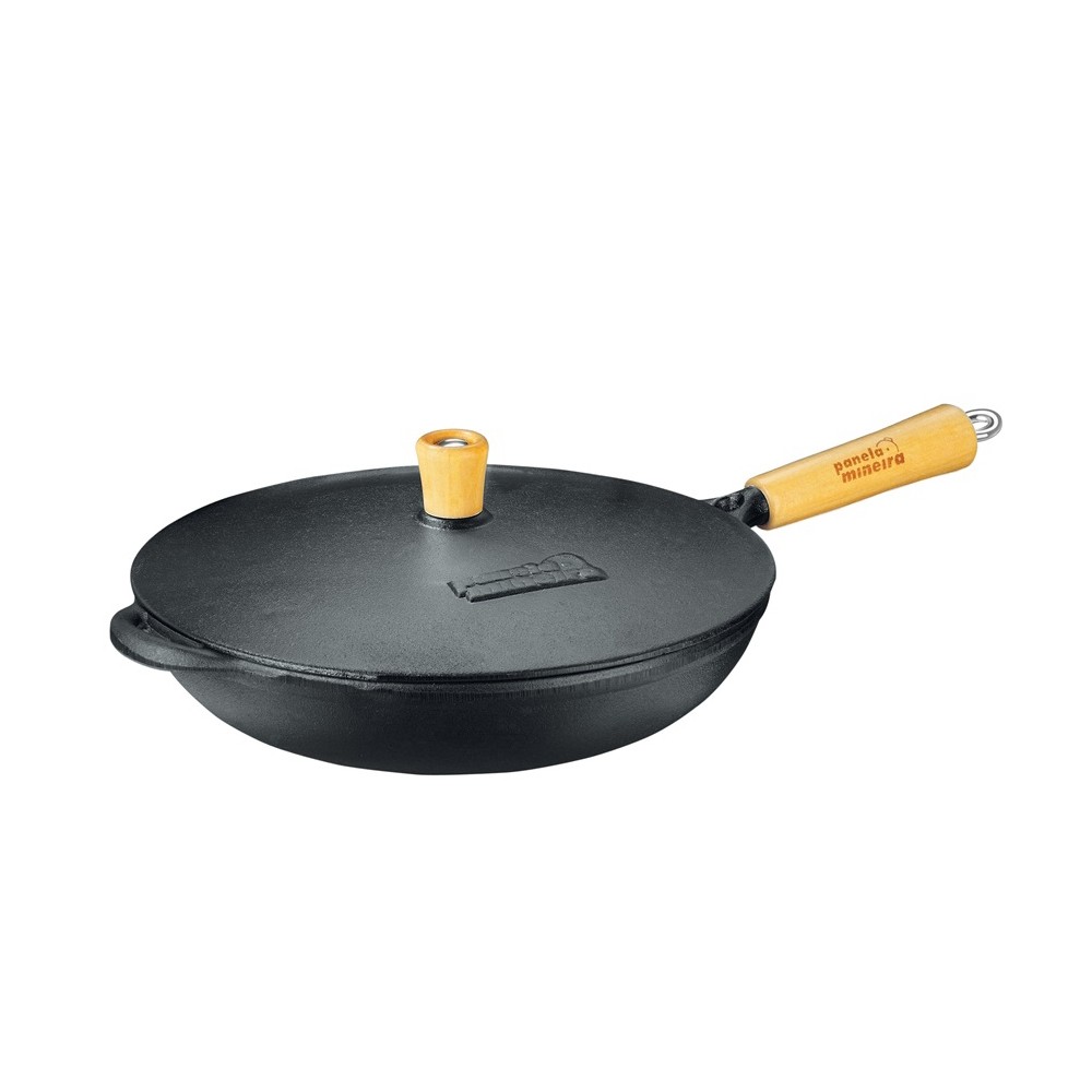 Frigideira Cônica com Tampa de Ferro Fundido 29 cm - Fumil