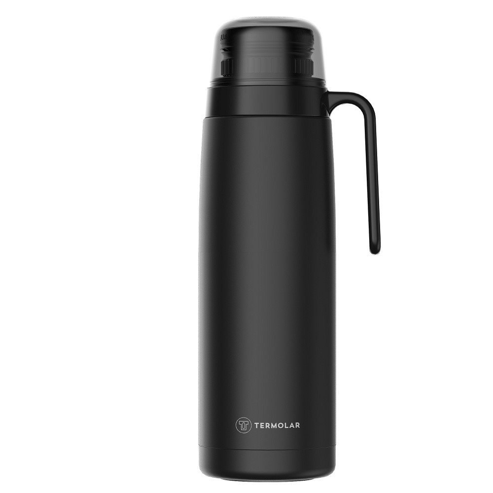 Garrafa Térmica Inox R-Evolution Preto Hub 1 Litro - Termolar