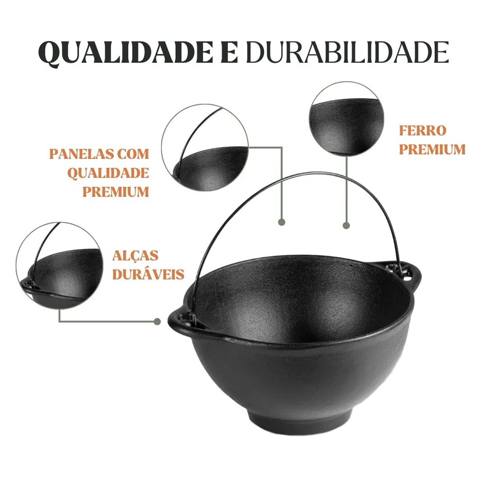 Panela de Ferro Polenteira 5 Litros - Fumil