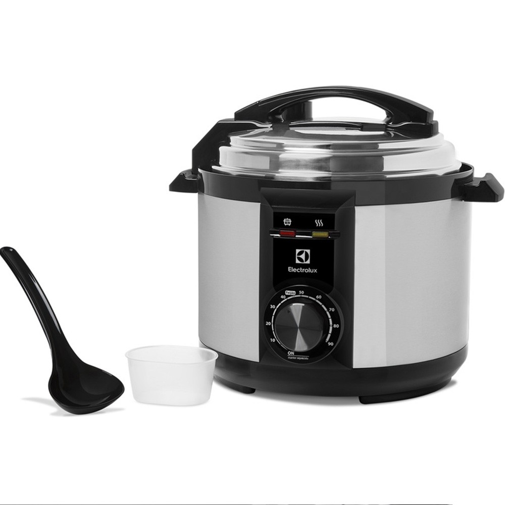 Panela de Pressão Elétrica Electrolux PCE20 em aço inox escovado 5 litros.