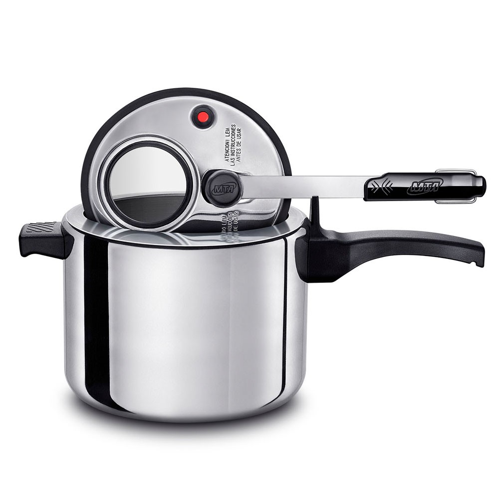 Panela de Pressão Polida Com Visor 4,5 Litros - MTA