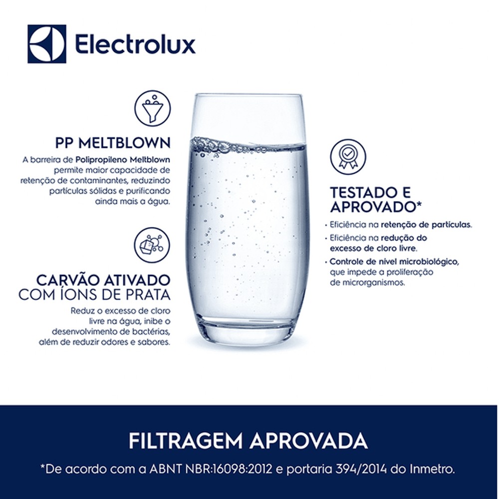 Refil Filtro DE Água para Purificador PE11B/PE11X/PC41B/PC41X/PH41B/PH41X - Electrolux
