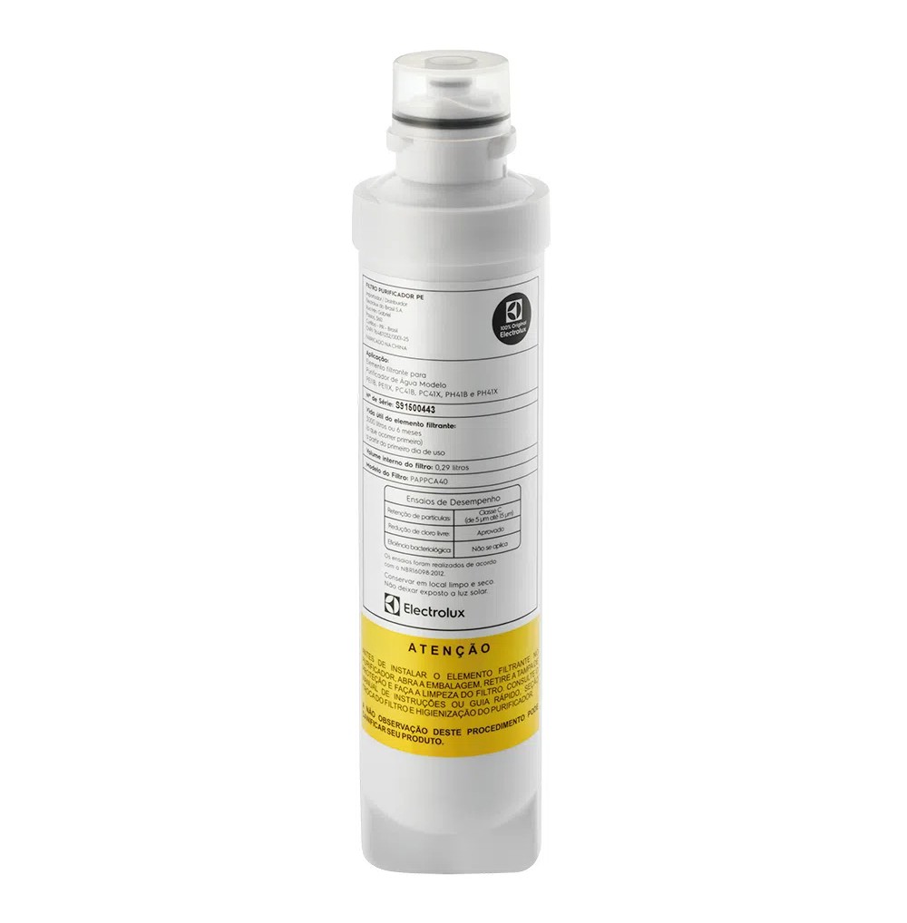 Refil Filtro DE Água para Purificador PE11B/PE11X/PC41B/PC41X/PH41B/PH41X - Electrolux