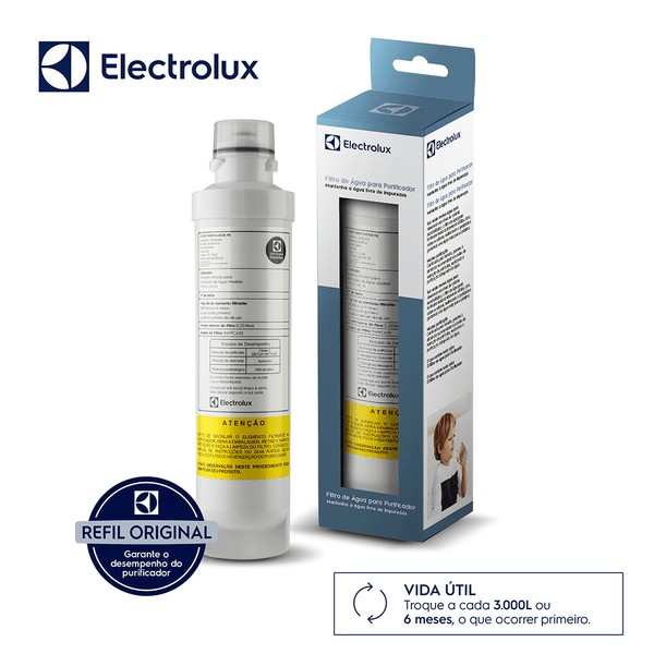 Refil Filtro DE Água para Purificador PE11B/PE11X/PC41B/PC41X/PH41B/PH41X - Electrolux