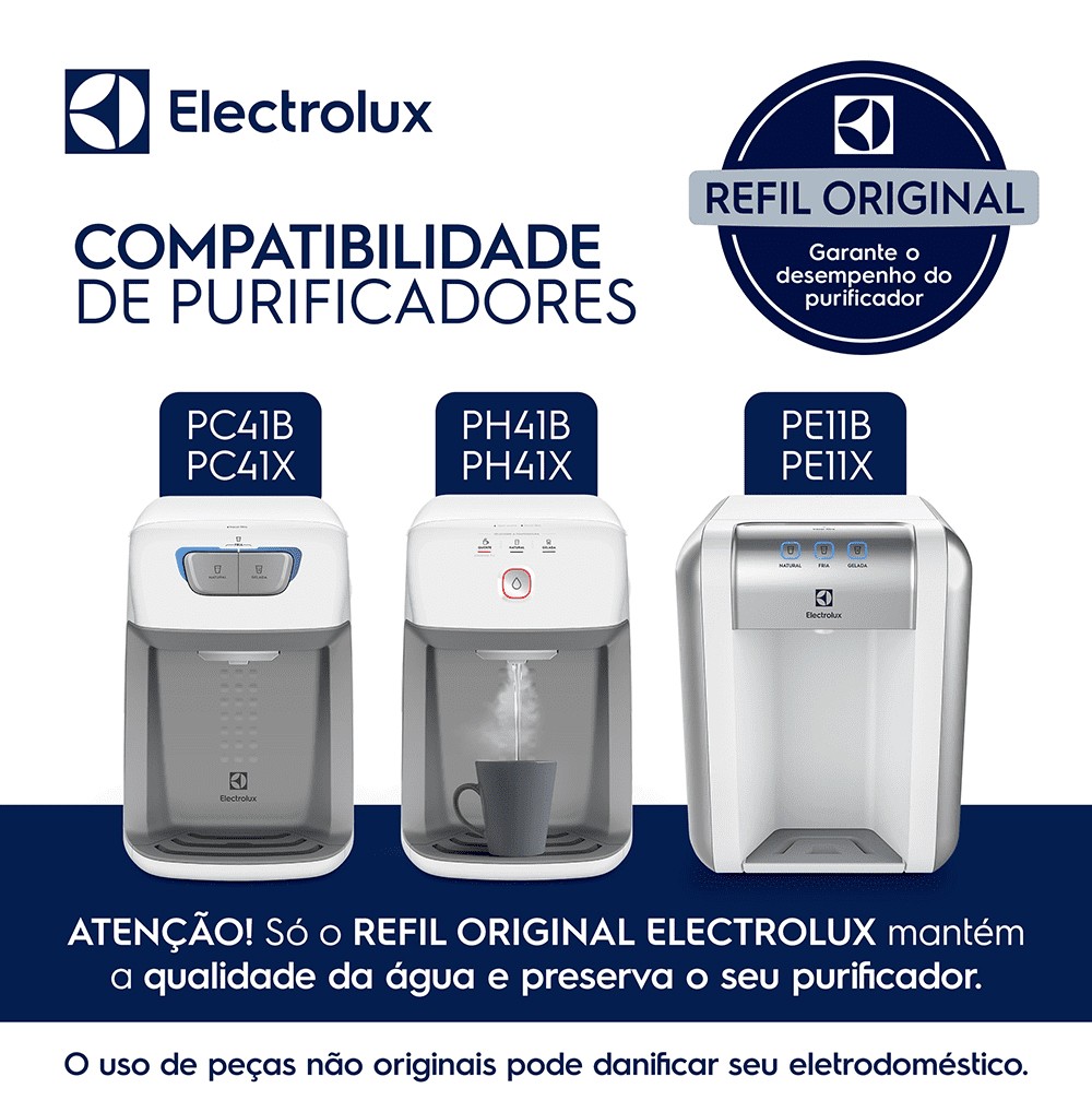 Refil Filtro DE Água para Purificador PE11B/PE11X/PC41B/PC41X/PH41B/PH41X - Electrolux