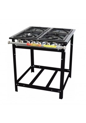 Fogão Industrial a Gás 4 bocas 2 Bocas Duplas - Venâncio