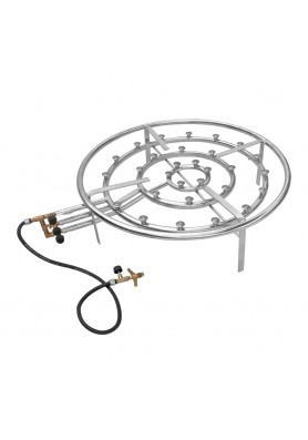 Fogareiro Papaléguas 3 Queimadores para Paella Cromado 64 cm