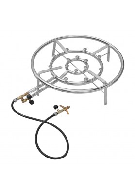 Fogareiro Papaléguas 2 Queimadores para Tacho Cromado 51 cm